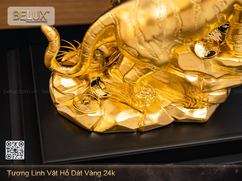 Tượng Linh Vật Hổ Dát Vàng 24k
